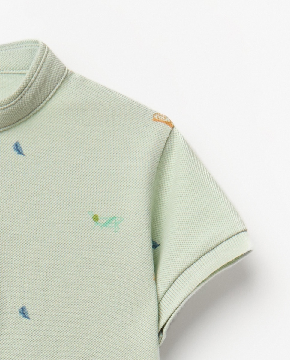 Polo Estampado Sfera Verde-claro-3
