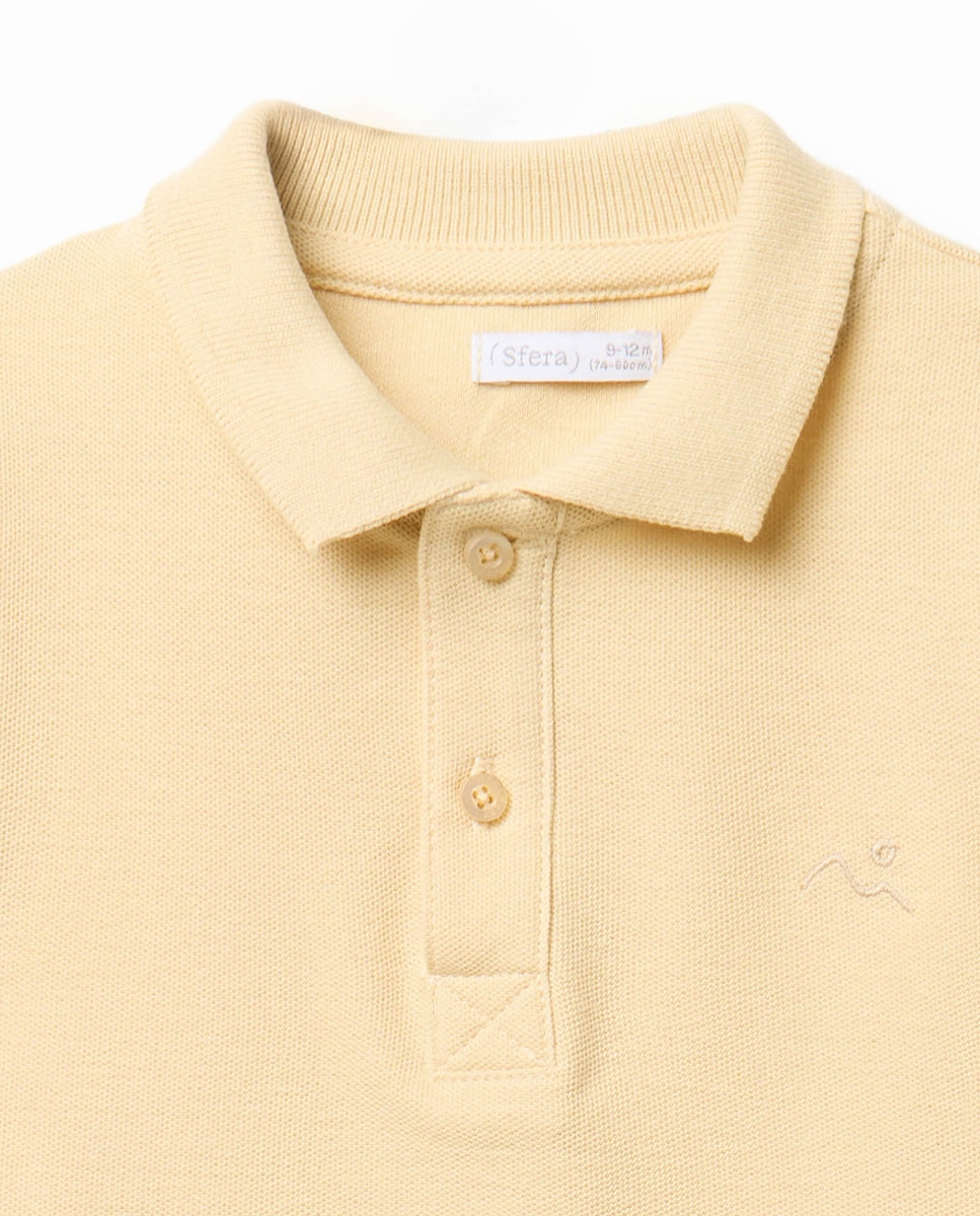 Polo Liso Sfera Amarelo-2