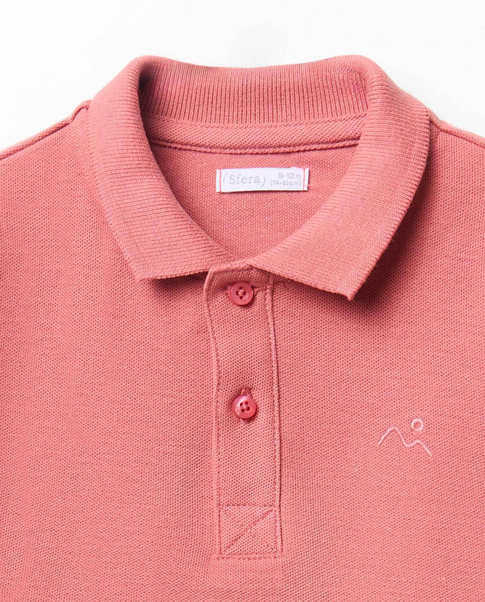 Polo Liso Sfera Coral-2