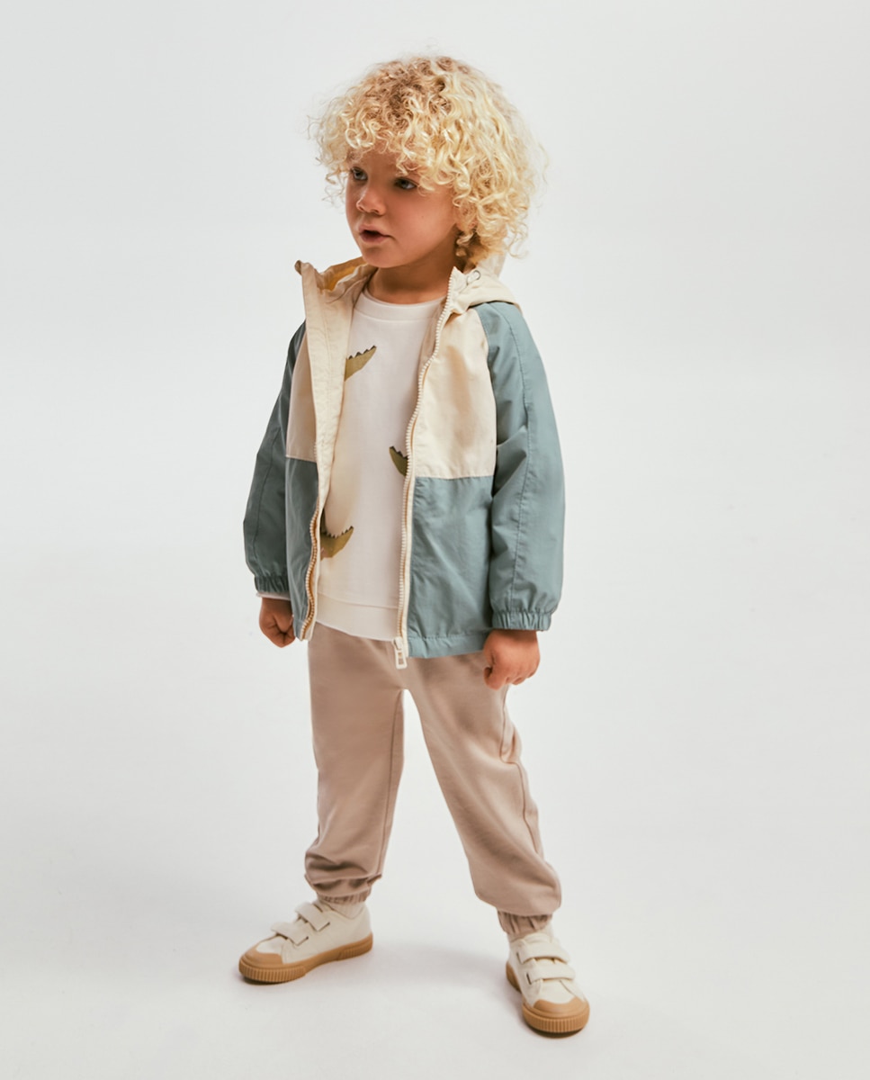 Corta-Vento com Capuz Verde-claro-2