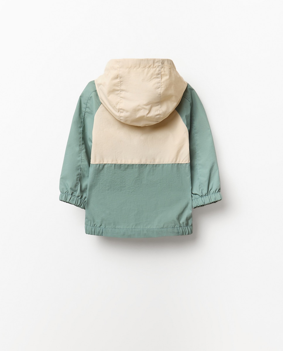 Corta-Vento com Capuz Verde-claro-7