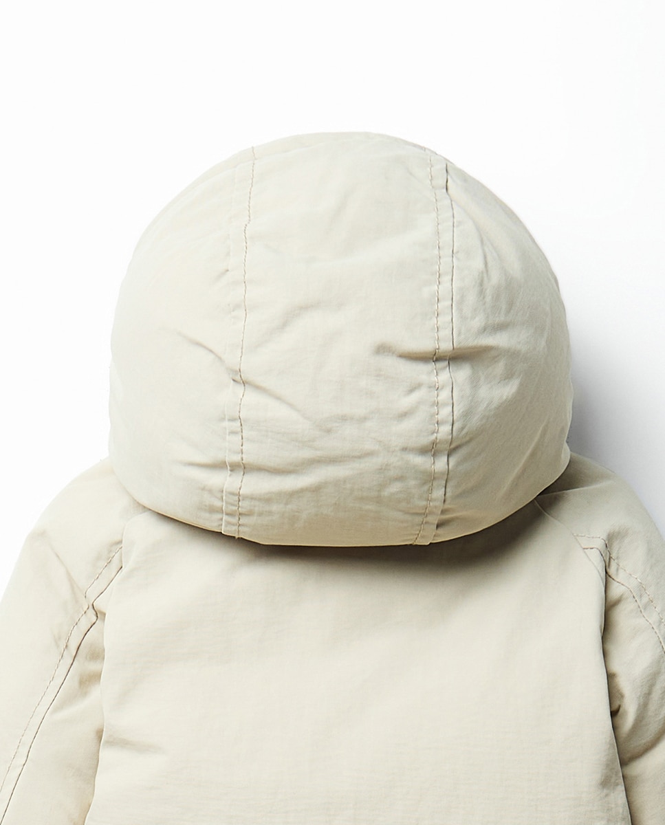 Parka com Capuz e Bolsos Sfera Torrado-3