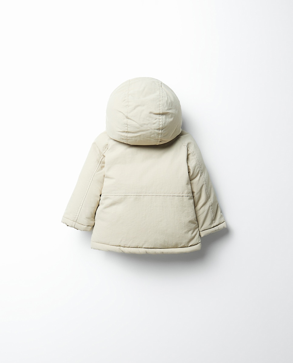 Parka com Capuz e Bolsos Sfera Torrado-4