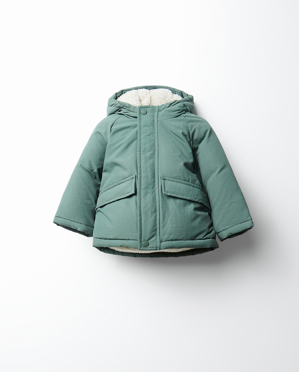 Imagem 0 de Parka com Capuz e Bolsos