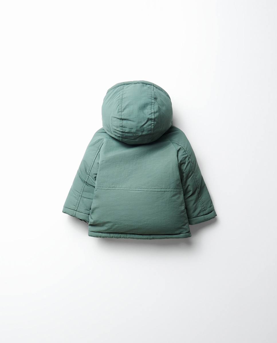 Parka com Capuz e Bolsos Sfera 520 Caqui-4