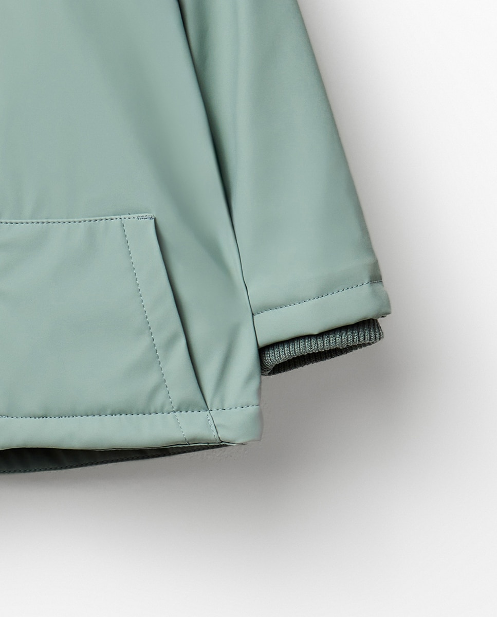 Sobretudo Engomado Forrado Water Repellent Sfera 510 Verde Claro-2