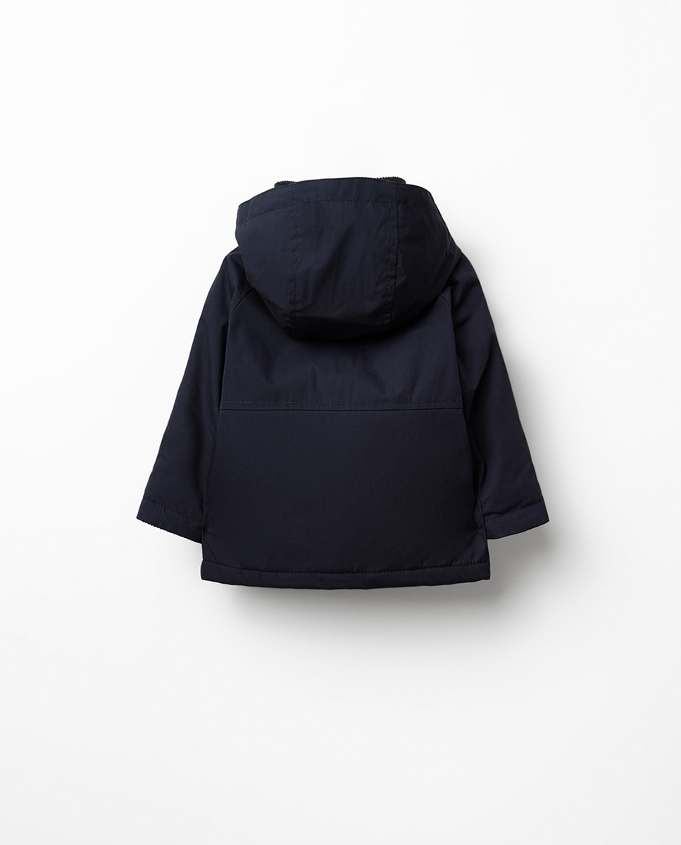 Parka Waterproof com Capuz Sfera Azul-marinho-4