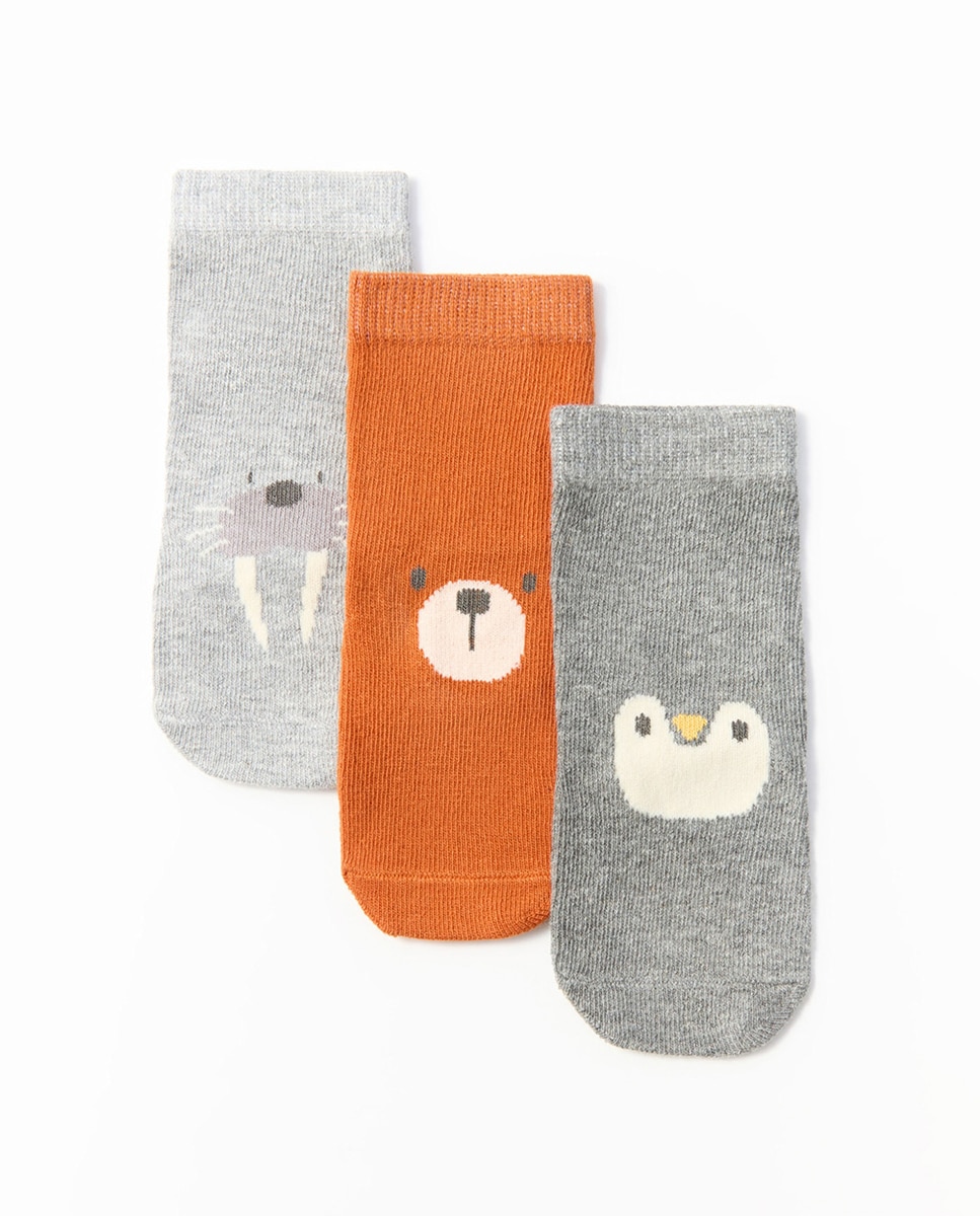Imagem 0 de Pack de 3 Pares de Meias com Carinhas