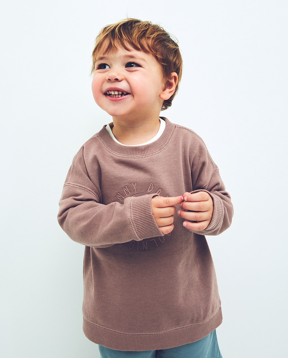 Sweatshirt com Bordado Central Roxo-4