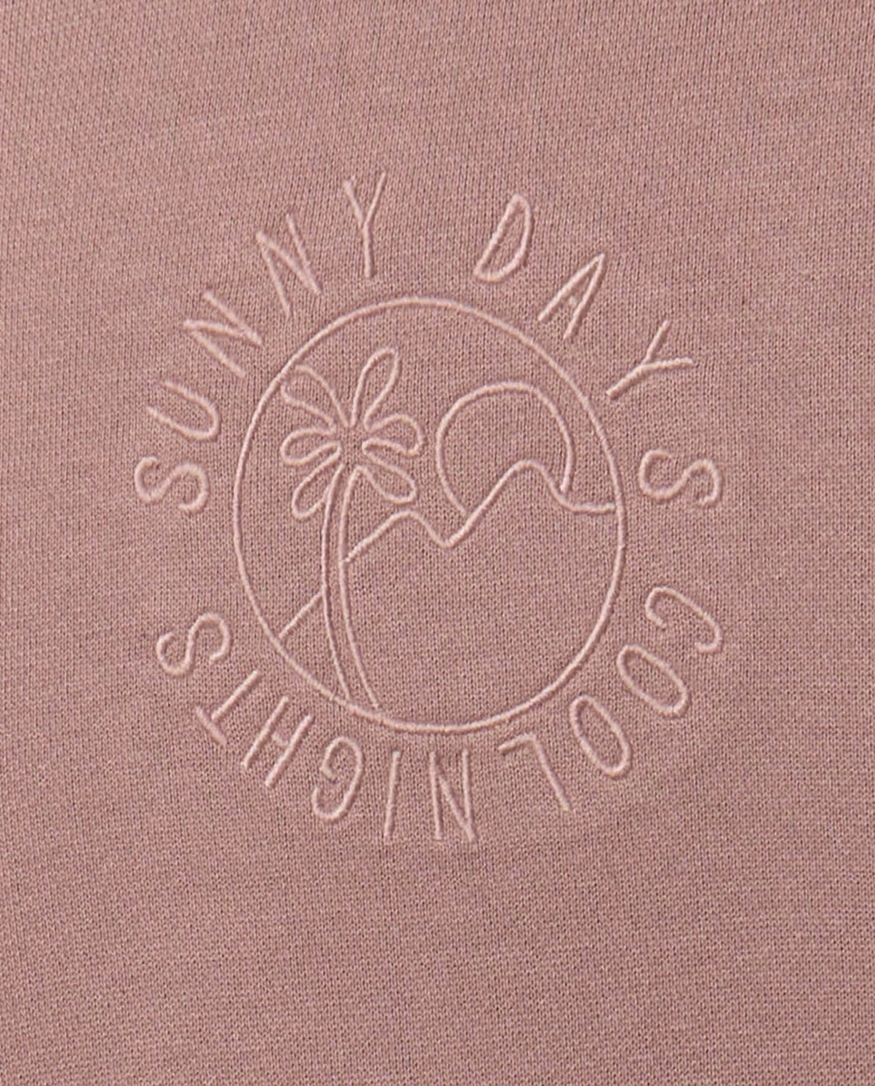 Sweatshirt com Bordado Central Roxo-6