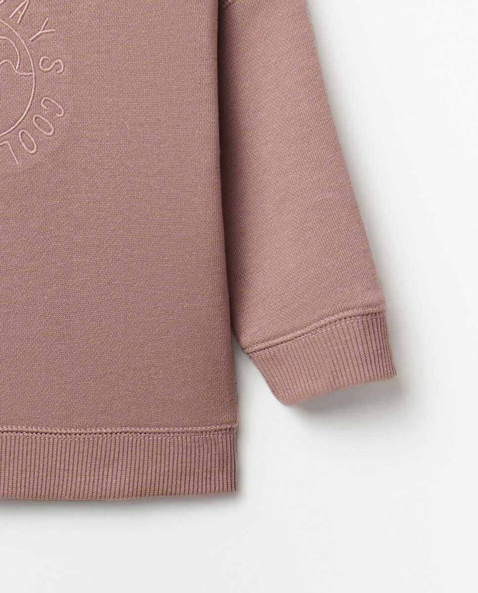 Sweatshirt com Bordado Central Roxo-7