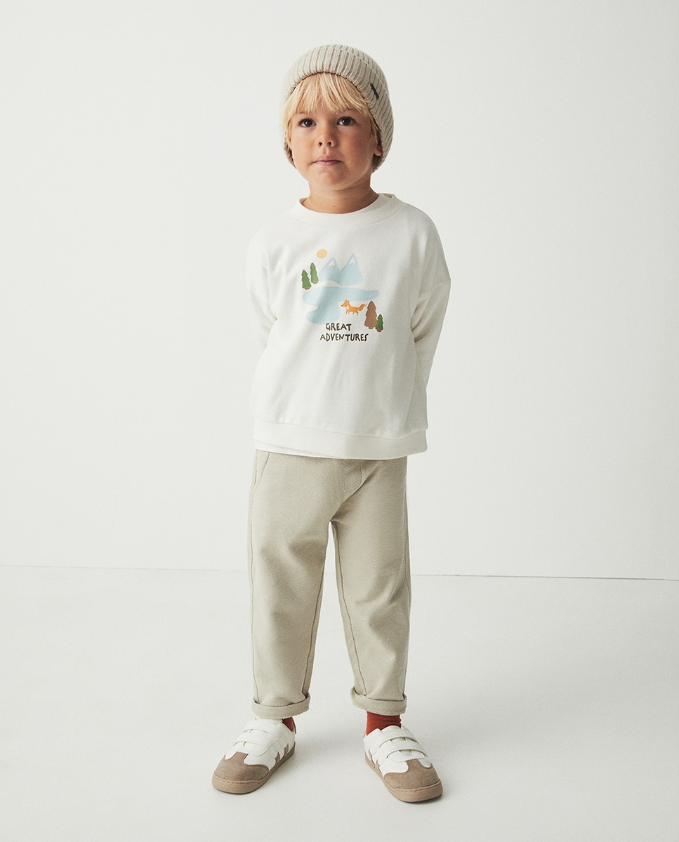 Imagen 0 de Sudadera estampado paisaje
