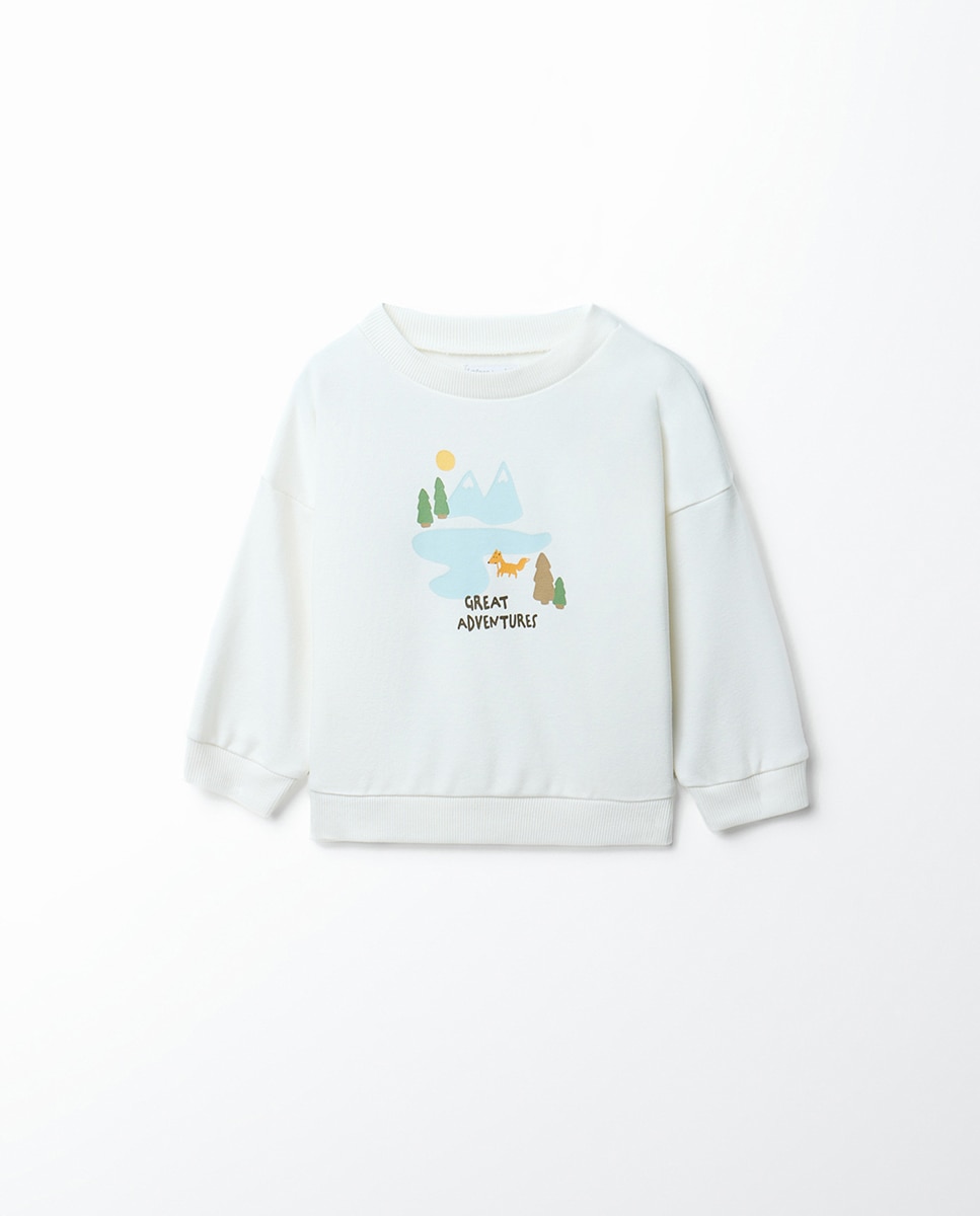 Imagem 0 de Sweatshirt com Estampado de Paisagem