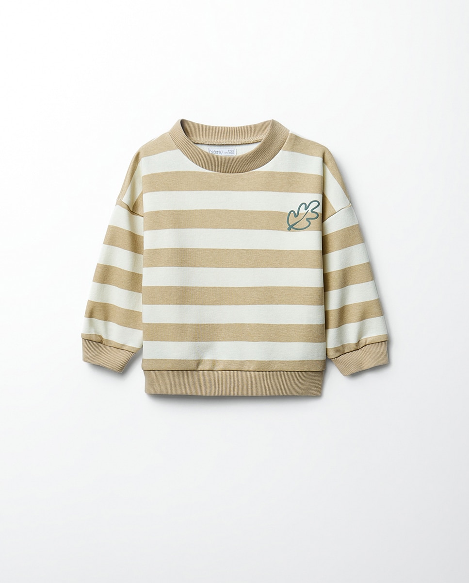 Imagem 0 de Sweatshirt às Riscas com Bordado