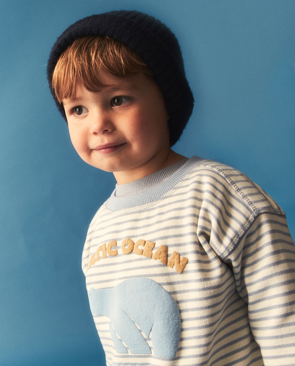 Imagen 0 de Sudadera rayas oso