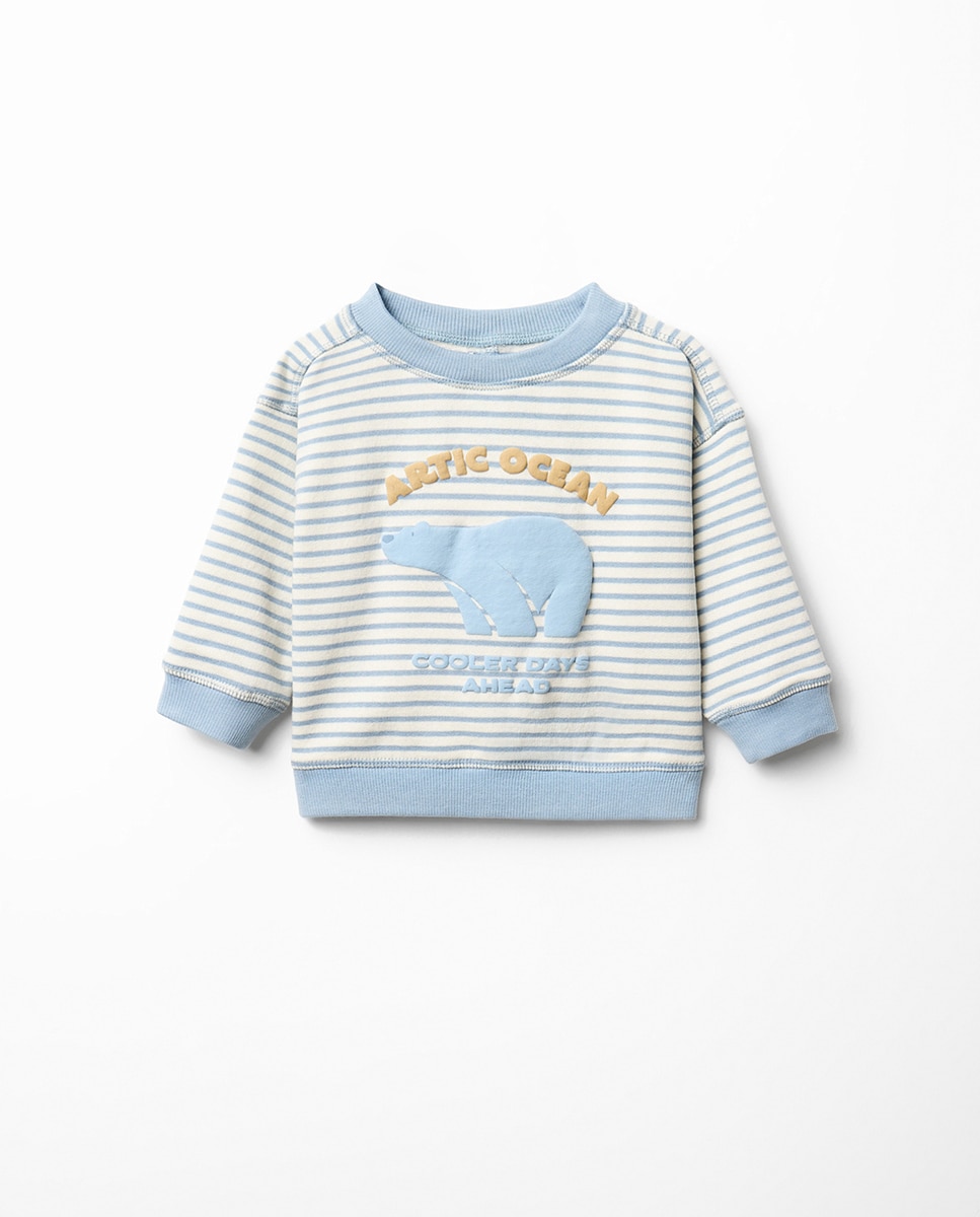 Imagem 0 de Sweatshirt às Riscas com Urso