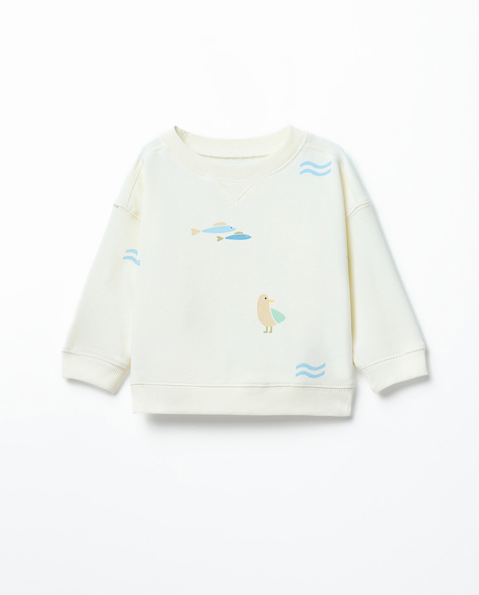 Imagem 0 de Sweatshirt com Estampado de Gaivota