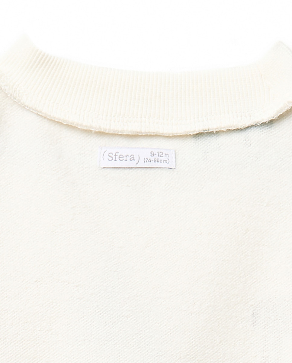 Sweatshirt com Estampado de Bosque Sfera Branco-marfim-4