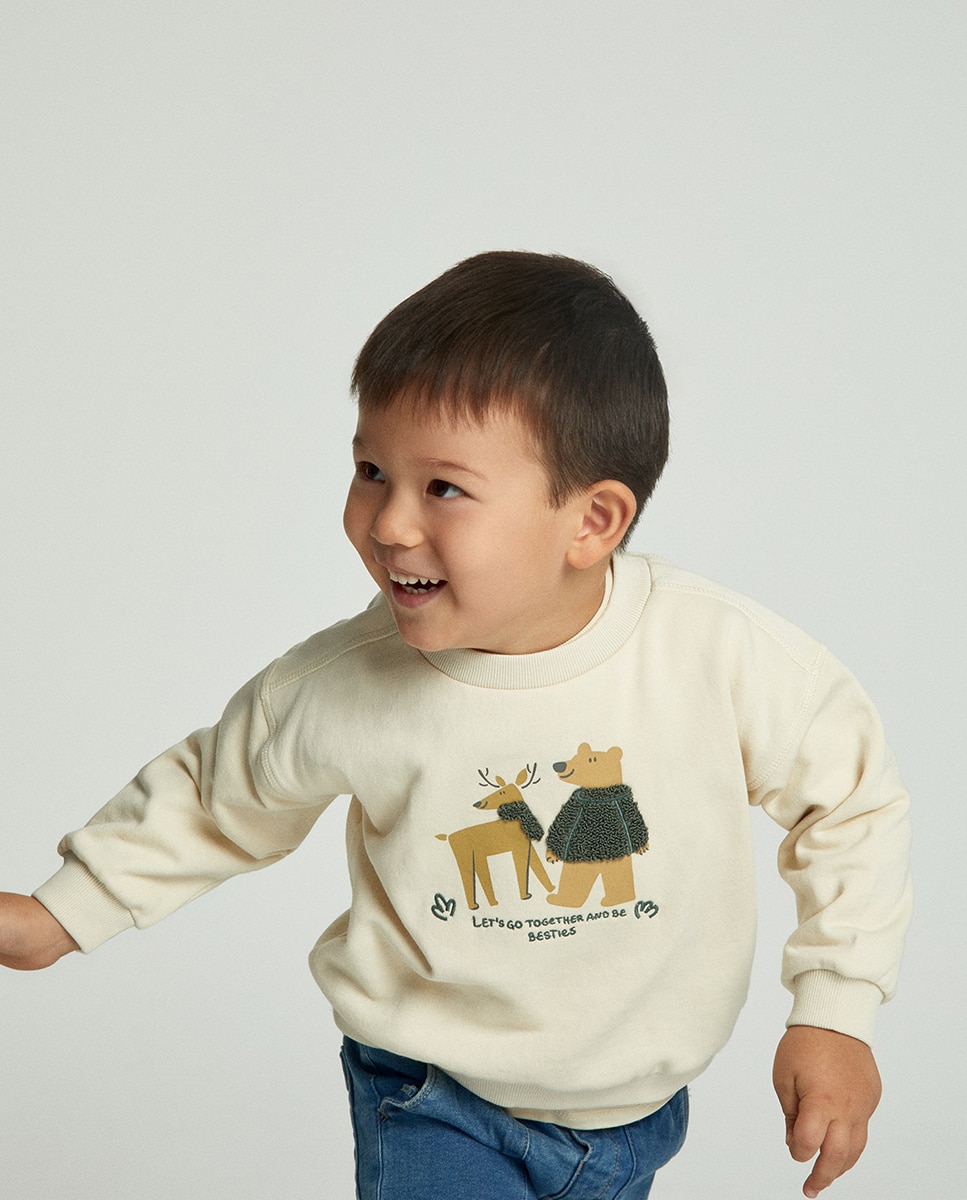Imagen 0 de Sudadera estampada amigos