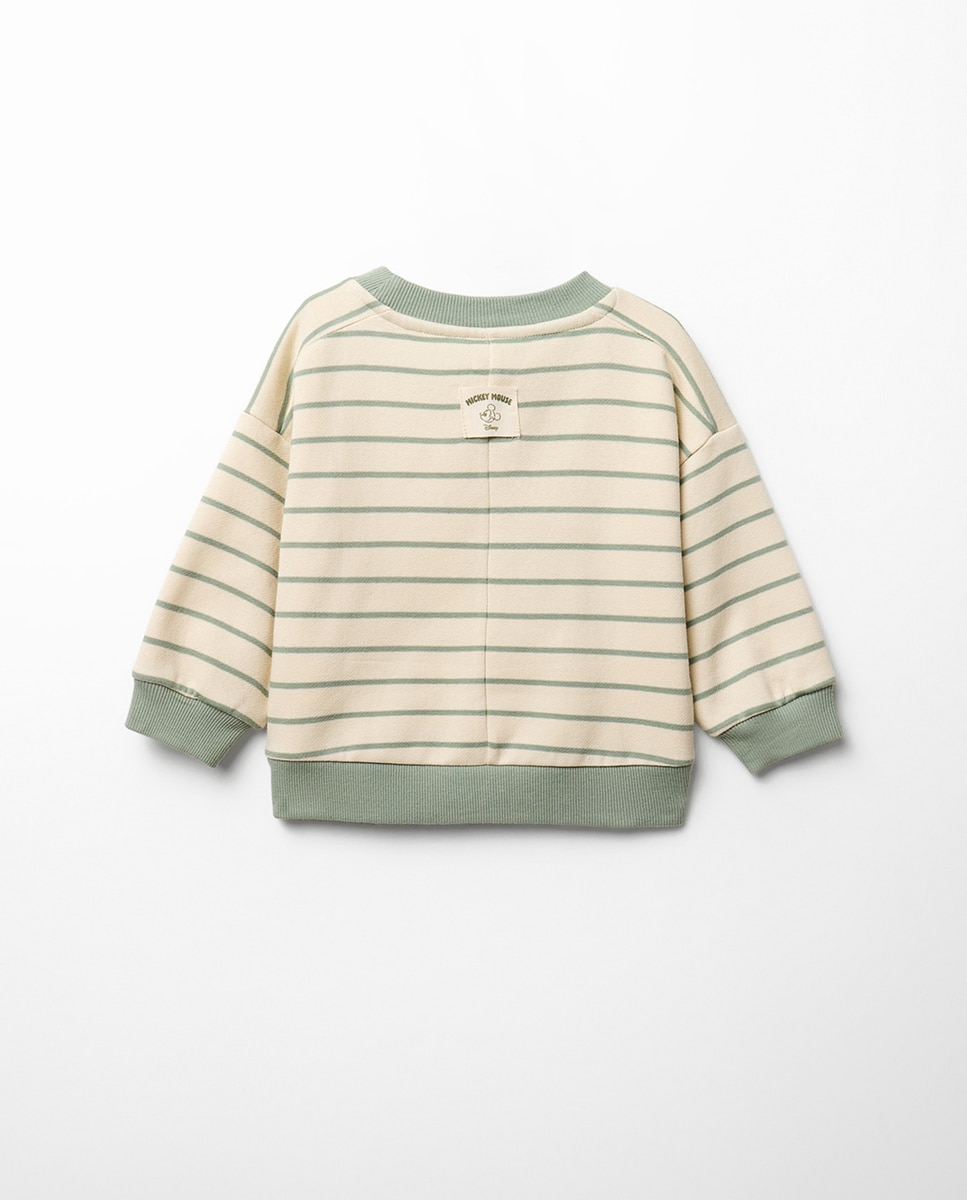 Sweatshirt com Estampado Mickey Branco-marfim-5