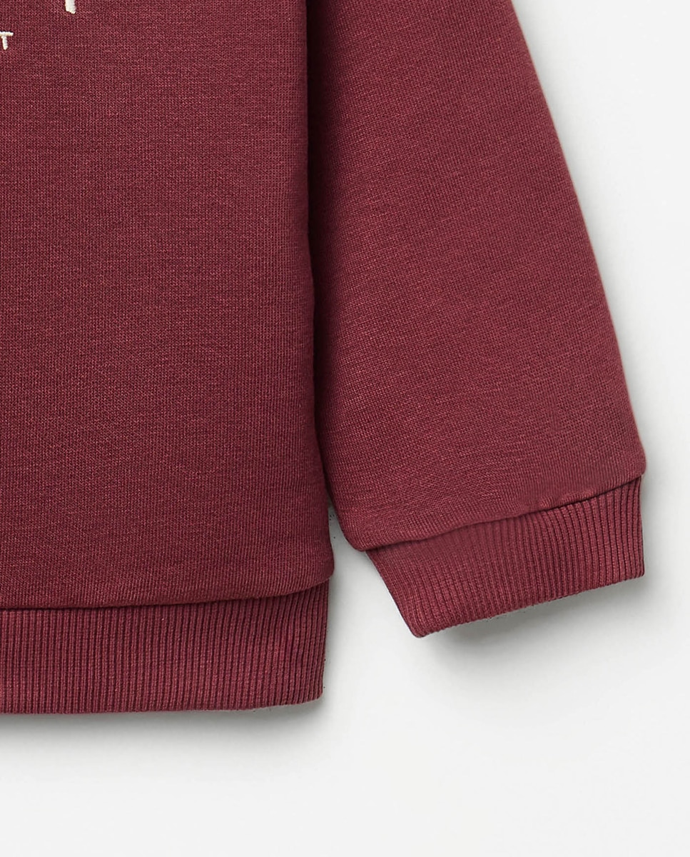 Sweatshirt com Pinheiros Bordados Bordeaux-3