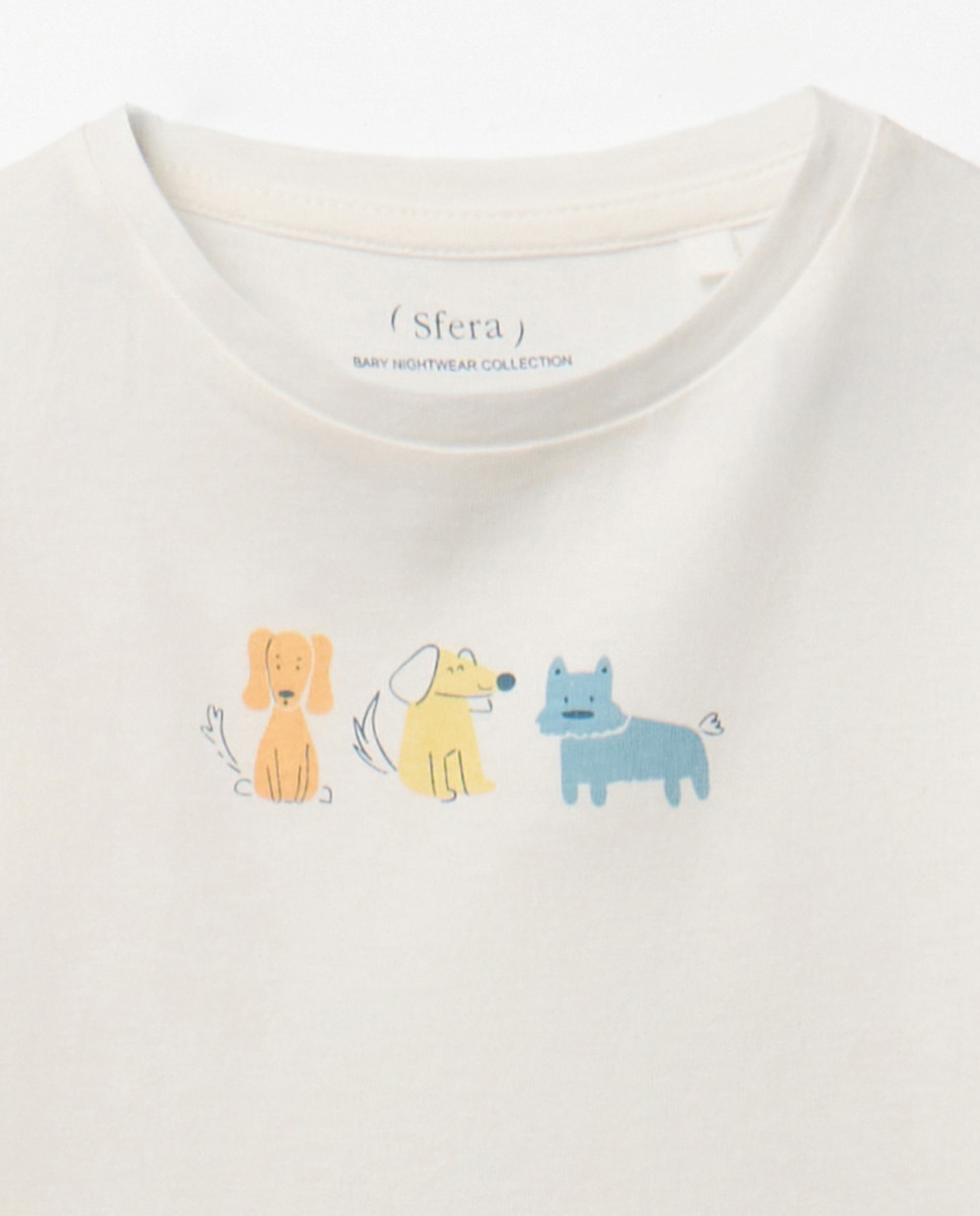 Pijama Cães Sfera Branco-marfim-3