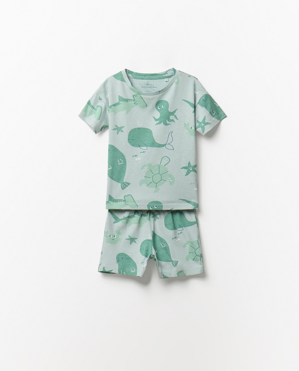 Pijama Fundo do Mar Sfera Verde-claro-1