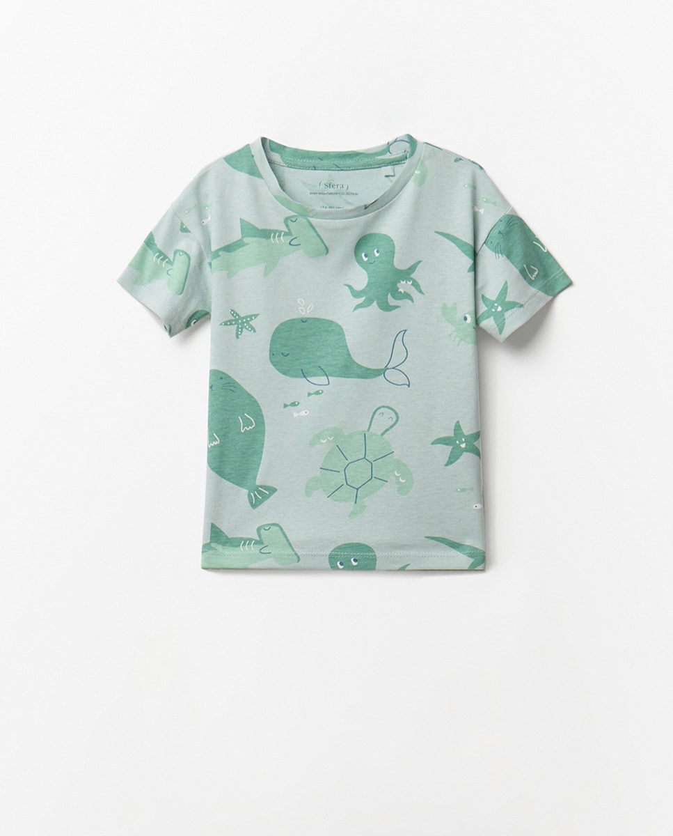 Pijama Fundo do Mar Verde-claro-2