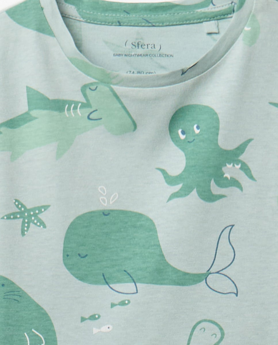 Pijama Fundo do Mar Verde-claro-3