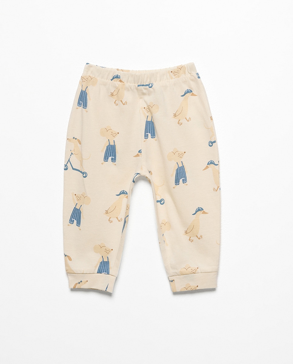 Pijama com Estampado de Bosque 410 Azul Claro-5