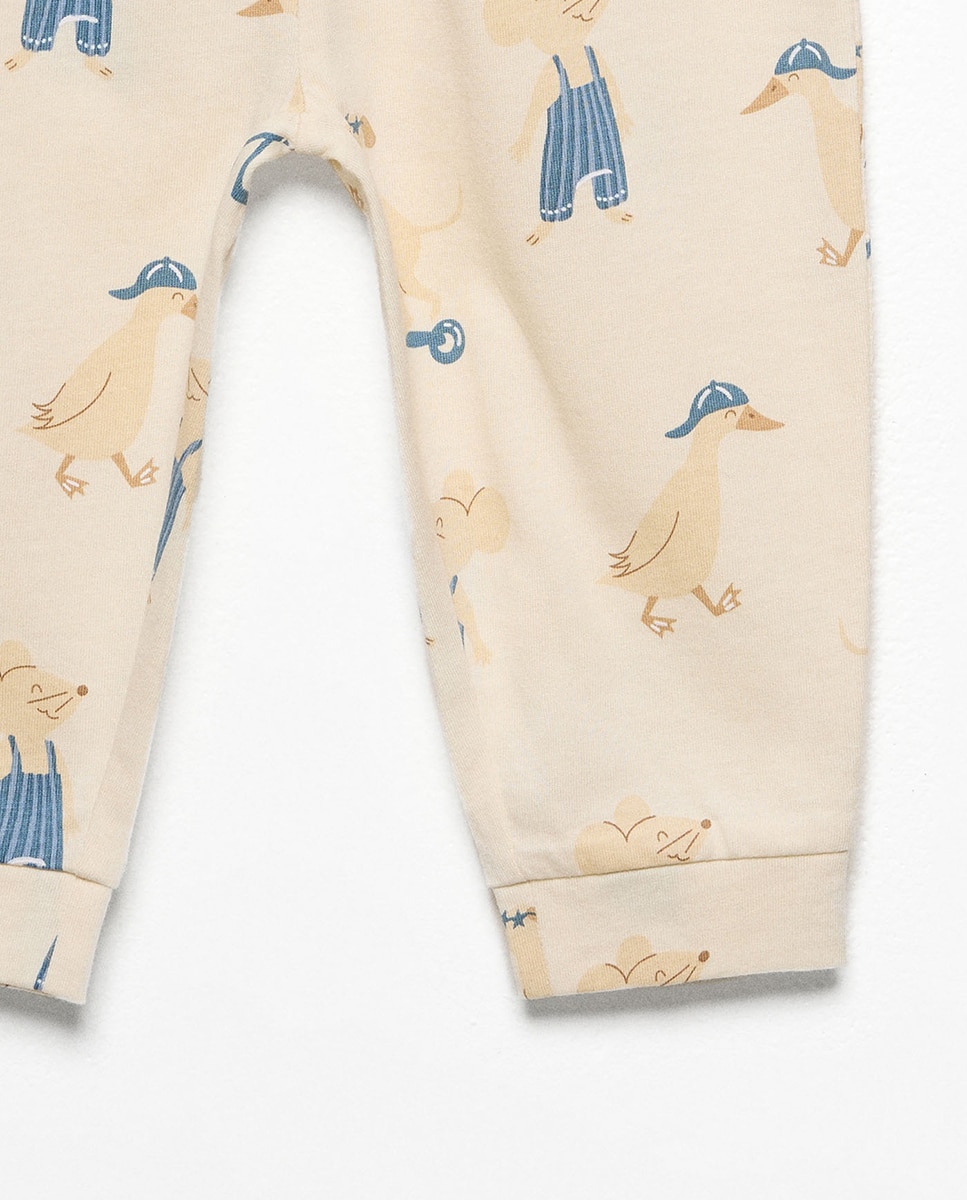 Pijama com Estampado de Bosque 410 Azul Claro-6