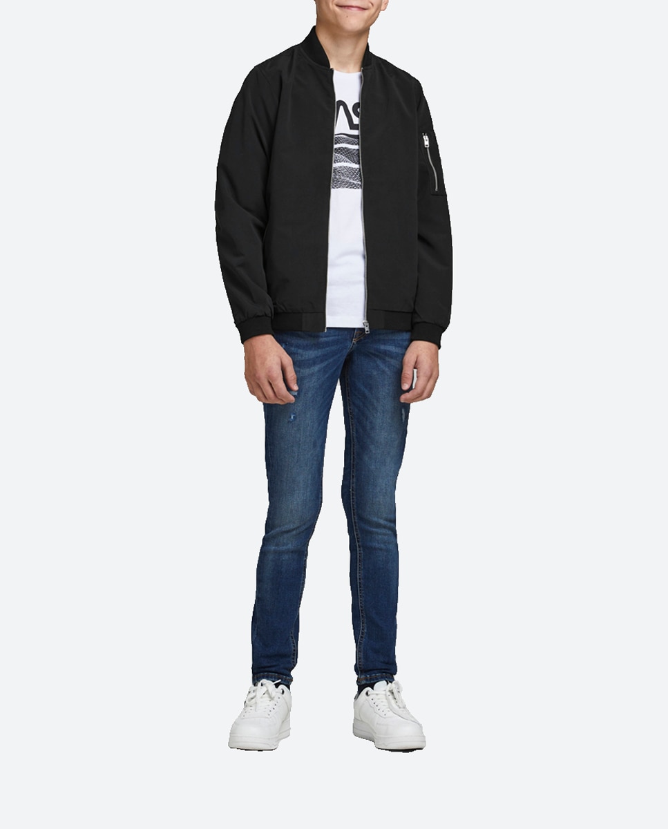 Blusão Bomber - Azul Preto-6