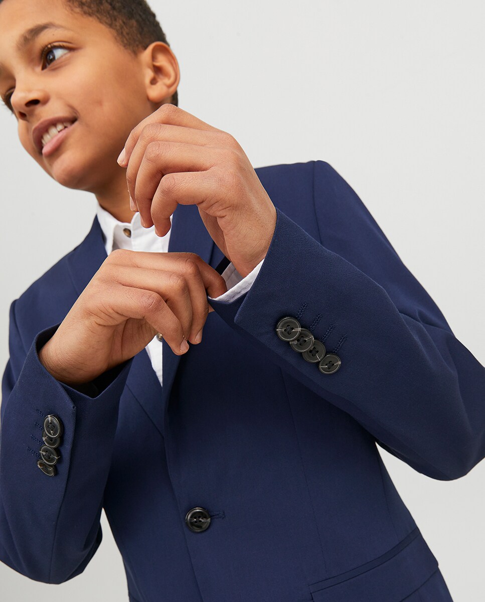 Fato de Duas Peças de Cerimónia Azul Elétrico-3