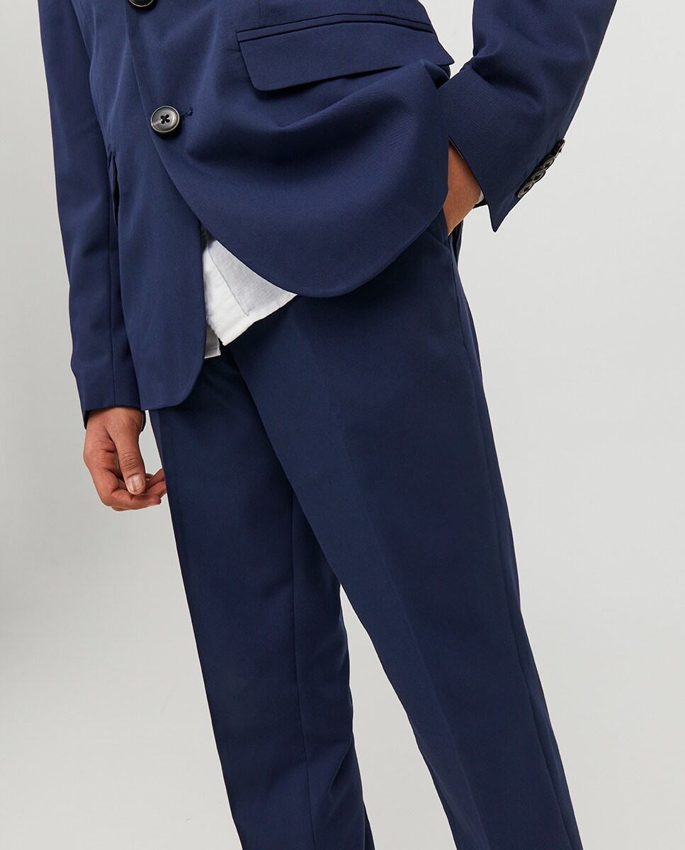 Fato de Duas Peças de Cerimónia Azul Elétrico-4