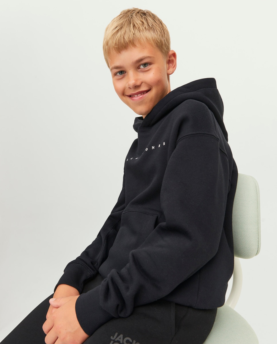 Sweatshirt com capuz Preto-3