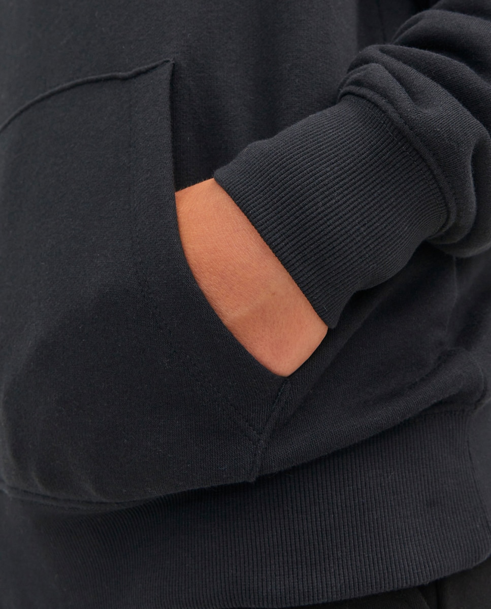 Sweatshirt com capuz Preto-5