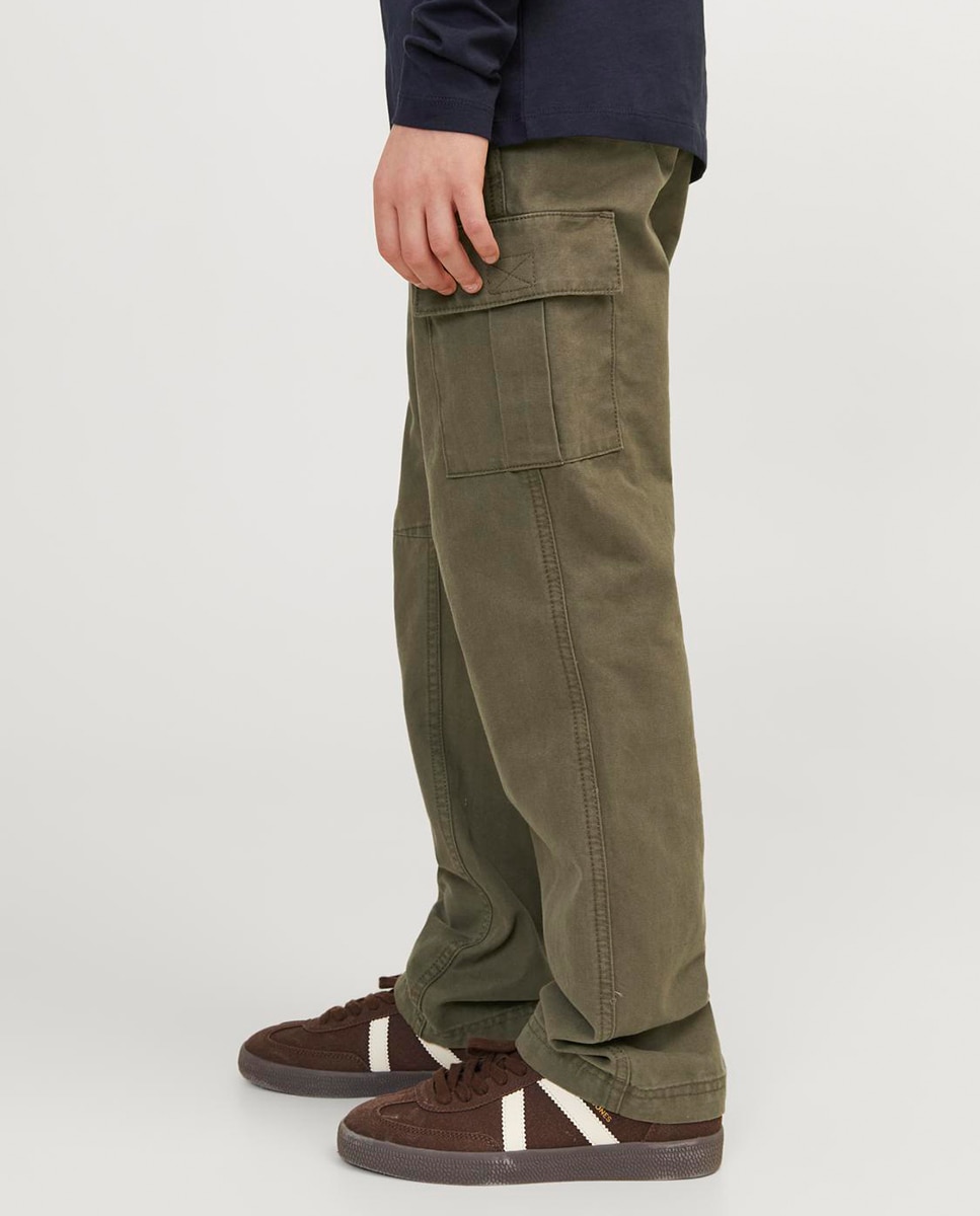 Calças Cargo Jack & Jones Verde-militar-4