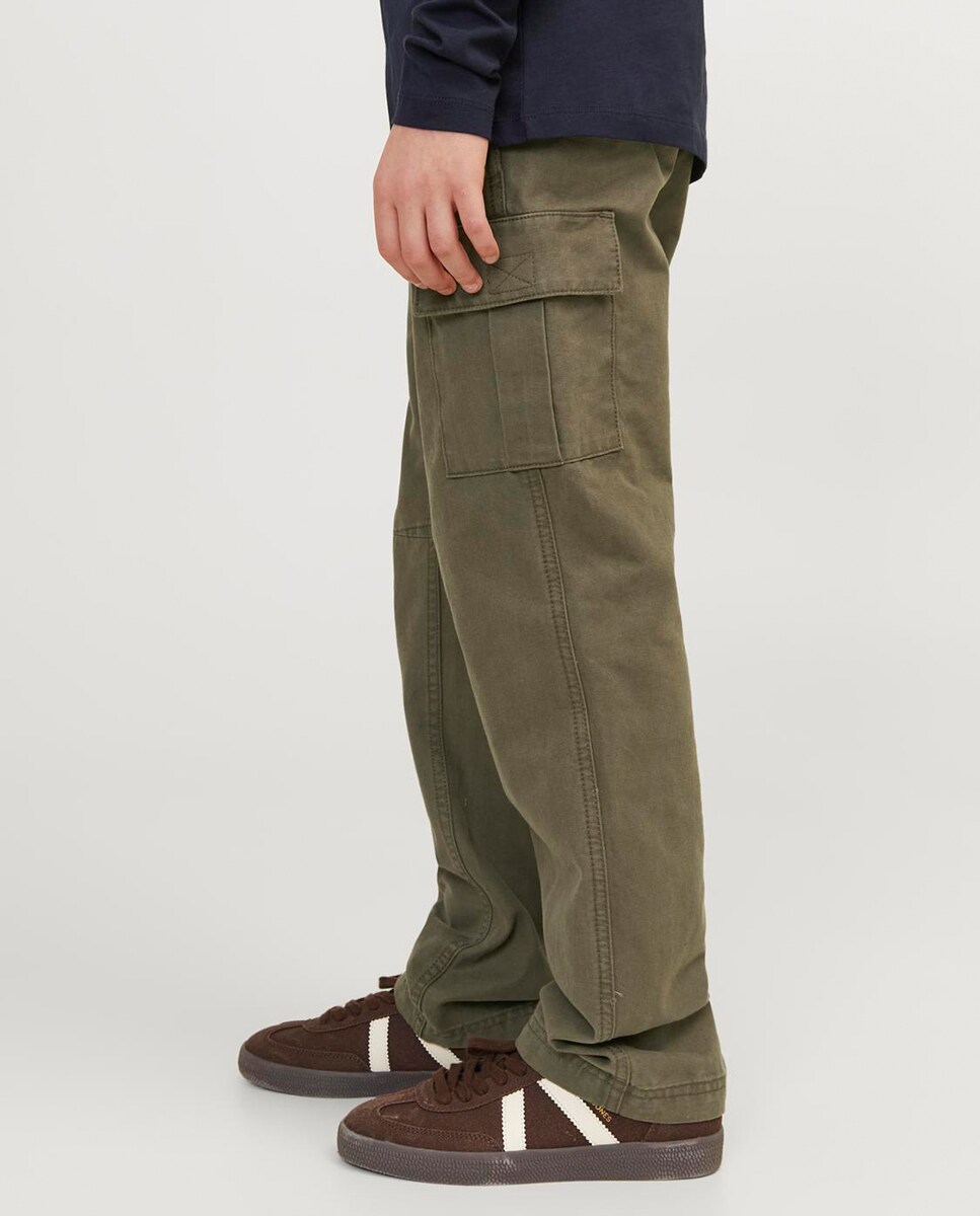 Calças Cargo Verde-militar-4
