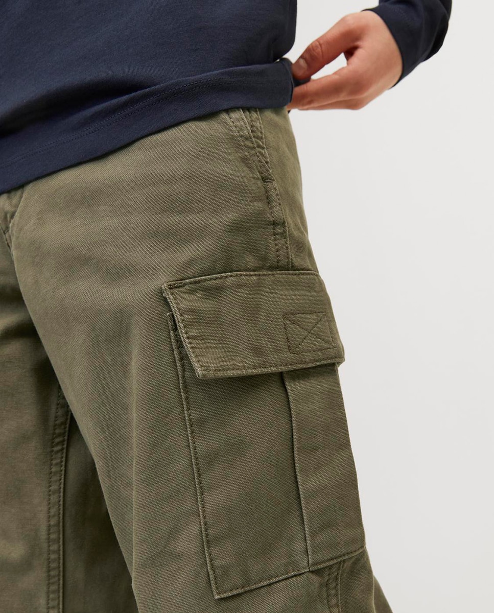 Calças Cargo Jack & Jones Verde-militar-5