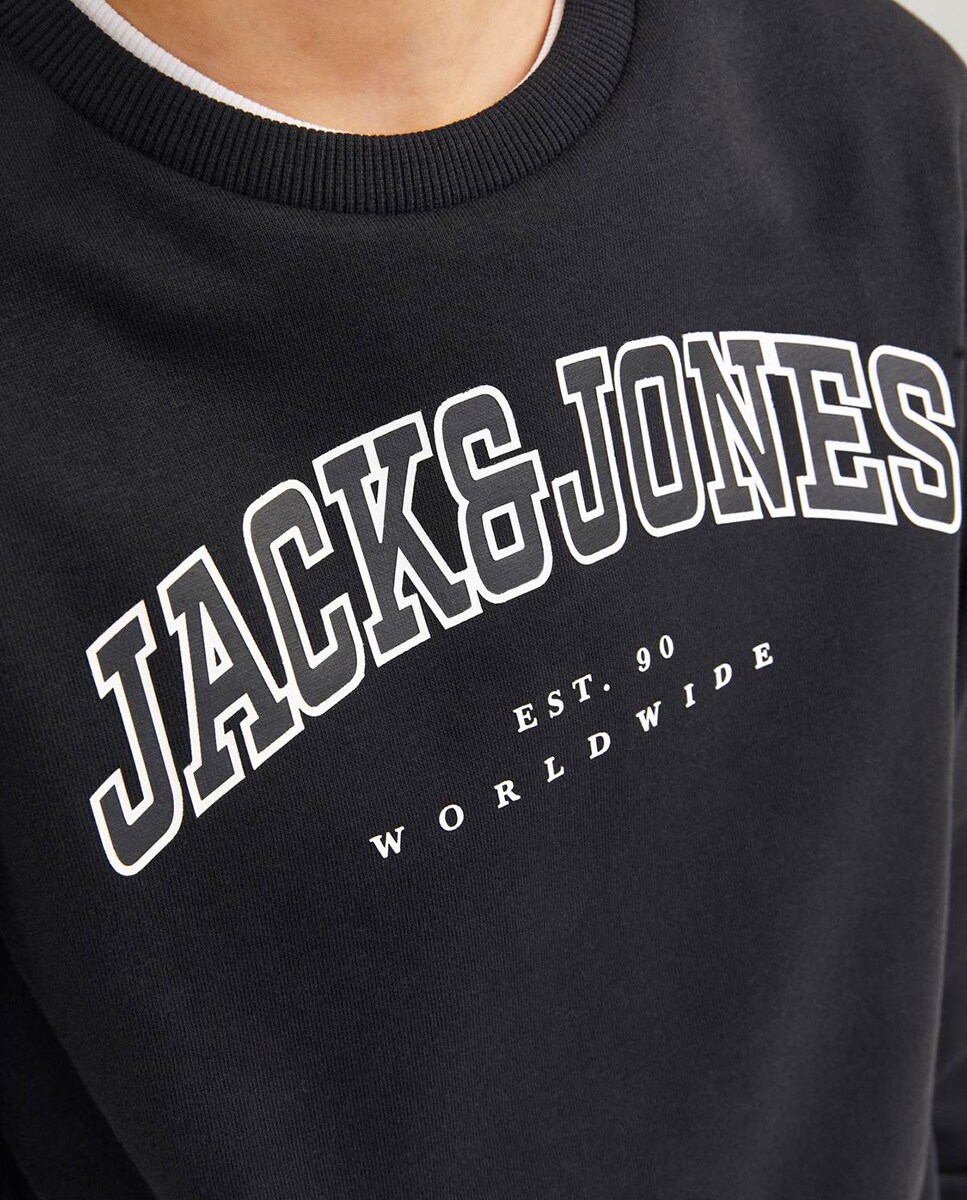 Sweatshirt sem Capuz Preto-3