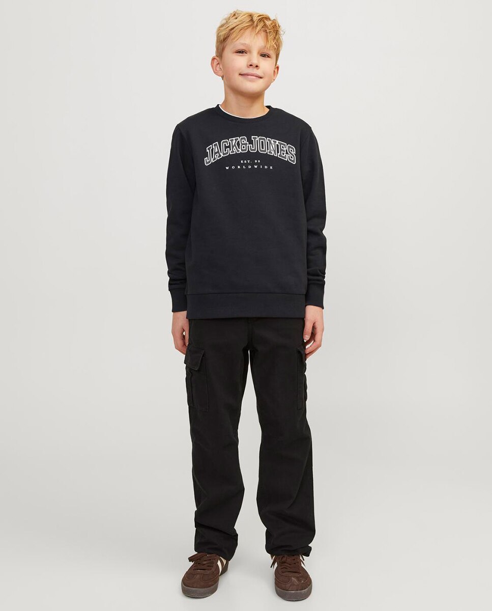 Sudadera sin capucha de niño - Jack & Jones - Negro Negro-5