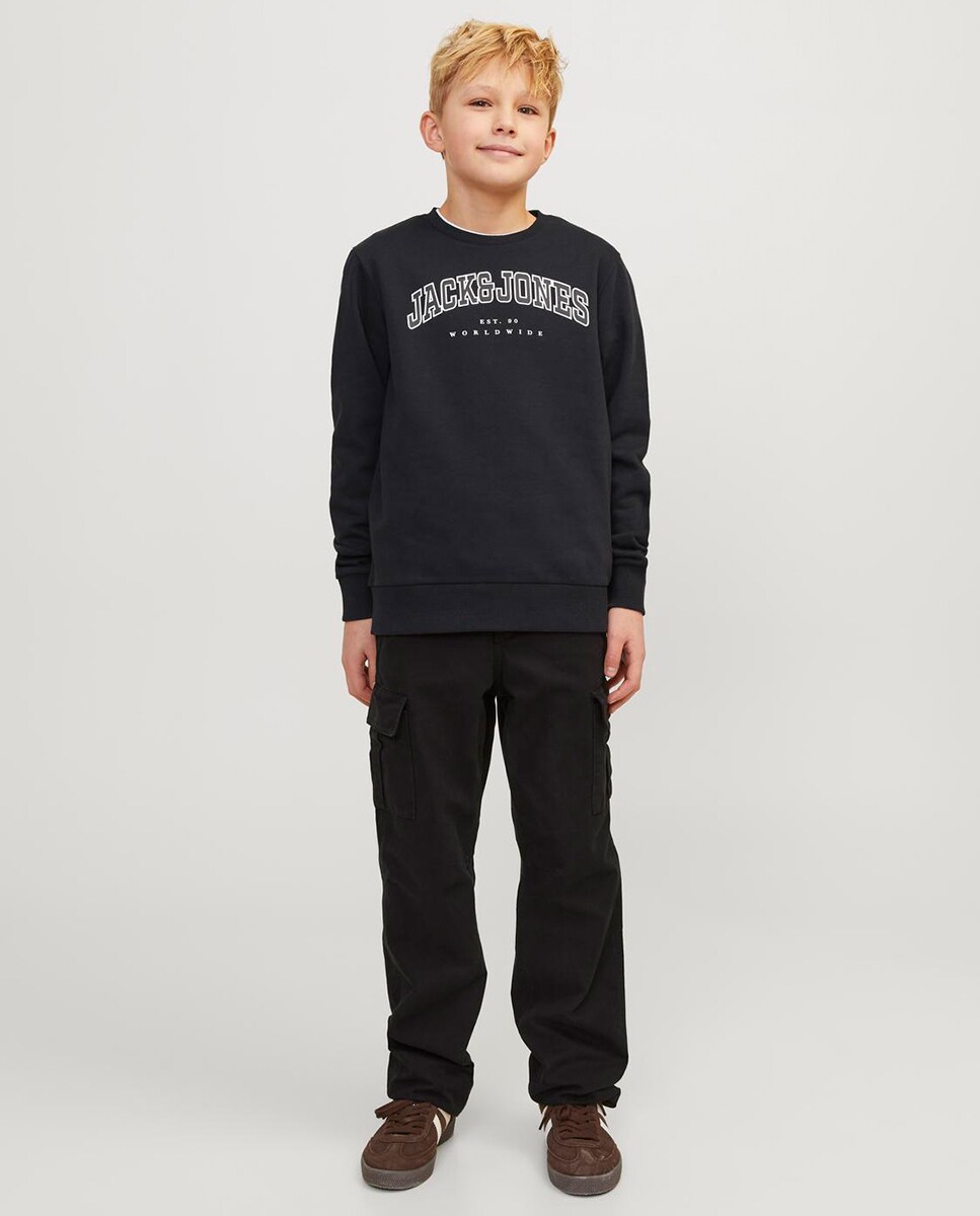 Sweatshirt sem Capuz Preto-5