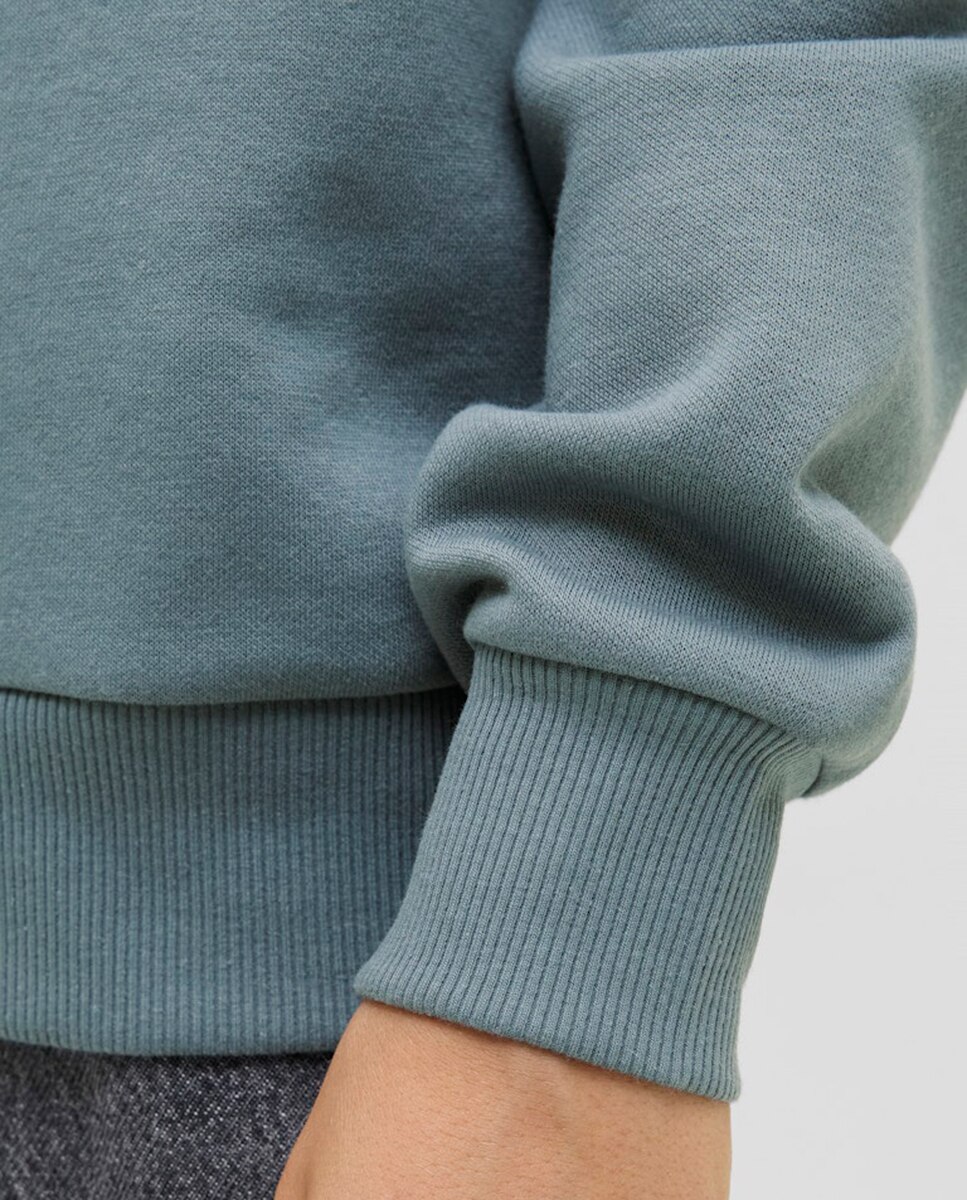 Sweatshirt com Capuz com Estampado à Frente Jack & Jones Azul-4