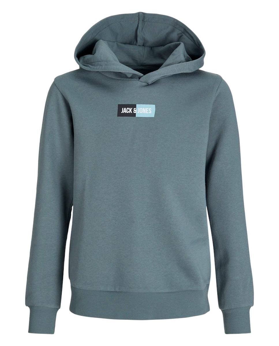 Sweatshirt com Capuz com Estampado à Frente Jack & Jones Azul-7