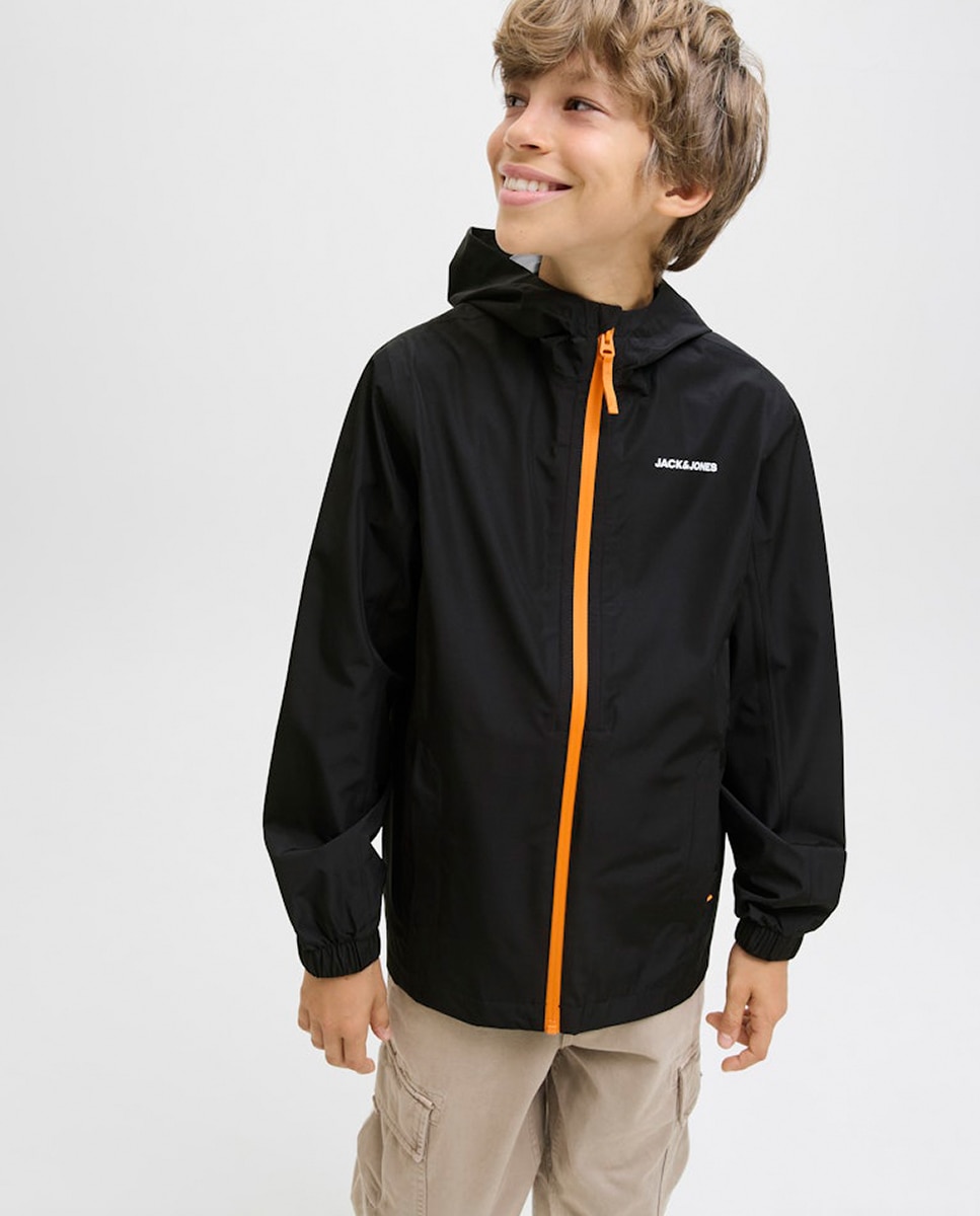 Casaco Impermeável com Capuz Jack & Jones Preto-3