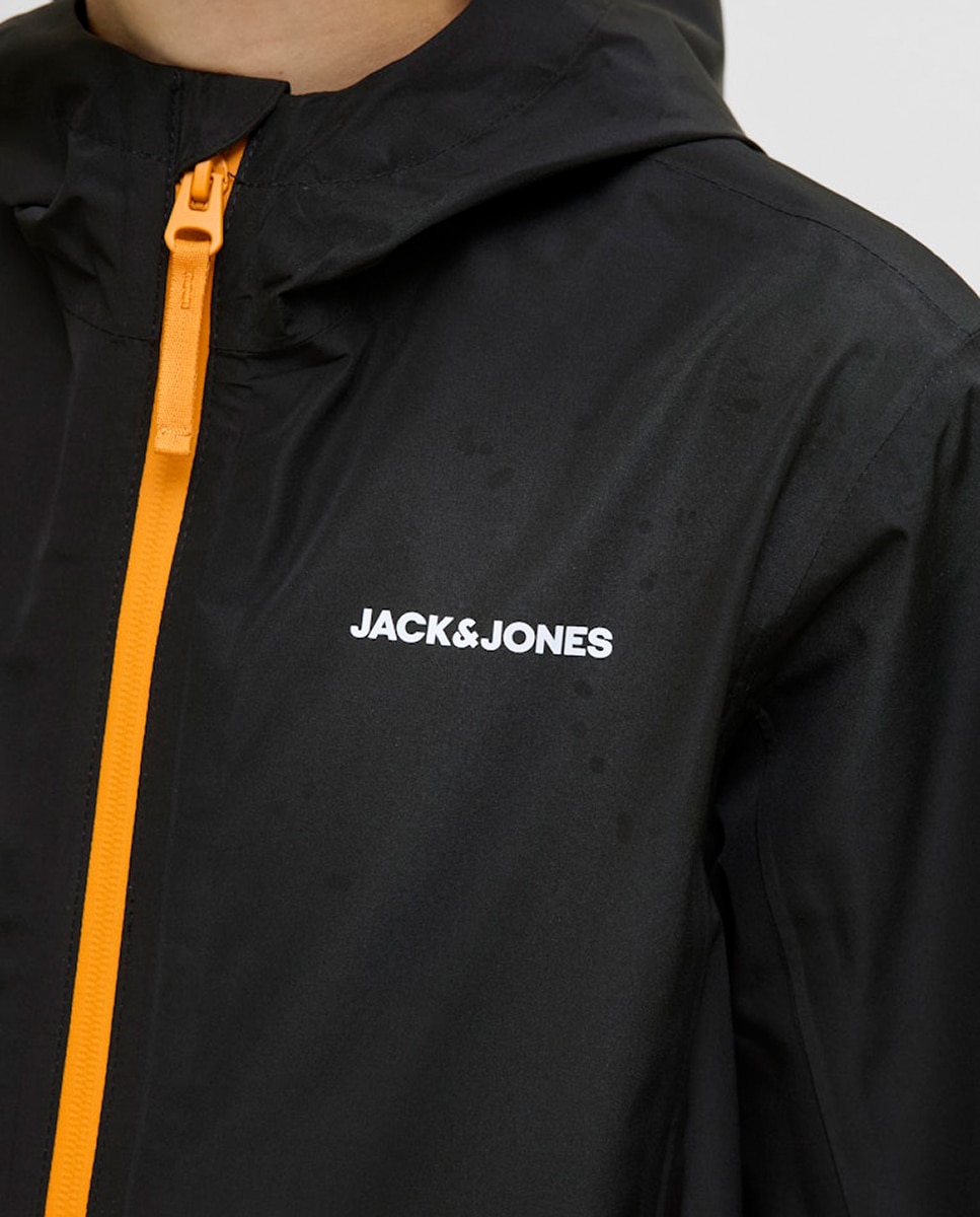 Casaco Impermeável com Capuz Jack & Jones Preto-4