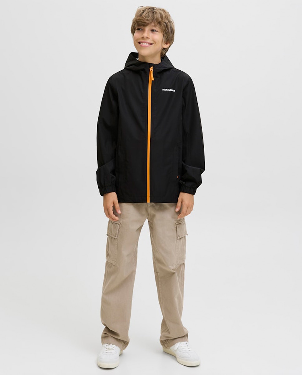 Casaco Impermeável com Capuz Jack & Jones Preto-6