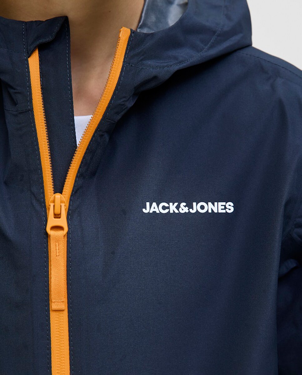 Casaco Impermeável com Capuz Azul-marinho-5