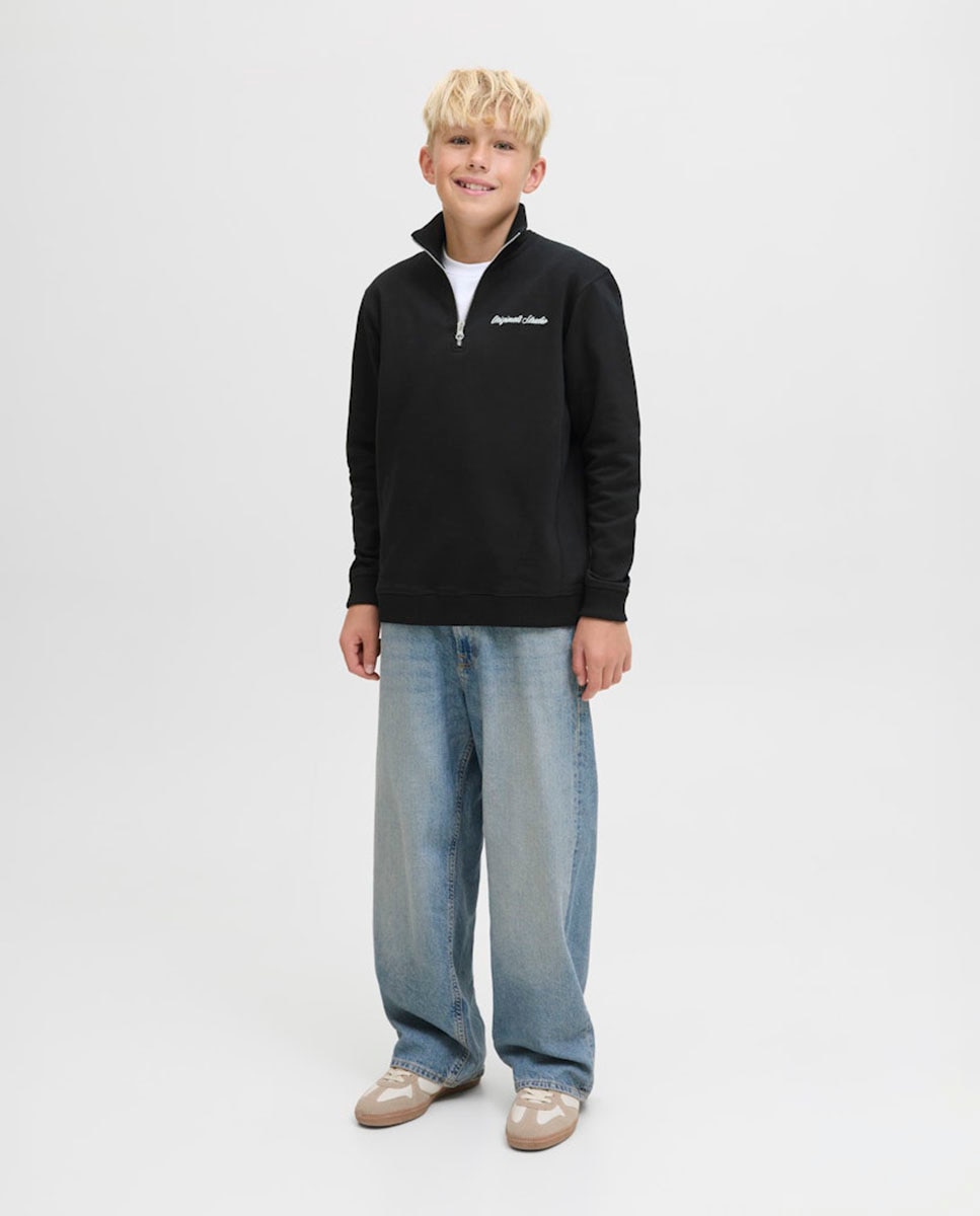 Sweatshirt de Gola Alta Jack & Jones Preto-2