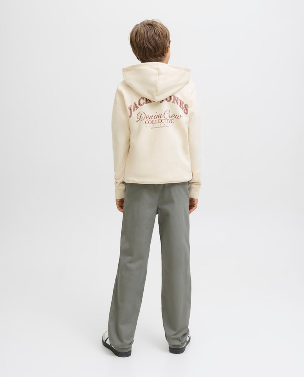 Sweatshirt com Capuz com Back Print Branco-2